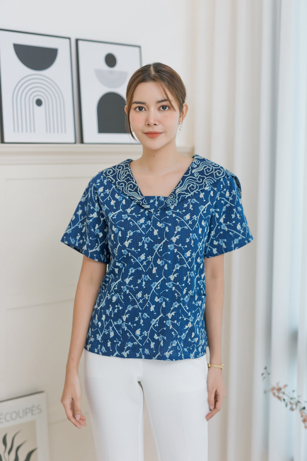 T103898-Short Sleeve Blouse