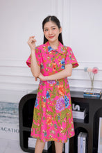 Load image into Gallery viewer, RB096-Batik Polo Sleeve Dress
