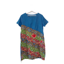 Load image into Gallery viewer, TB016-Batik Patchwork Short Sleeve Dress$119
