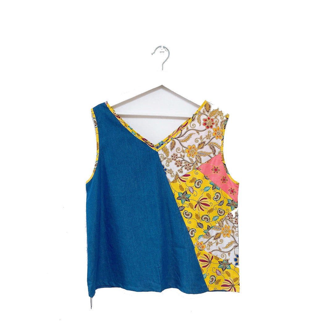 TB023-Batik Patchwork Vest$79