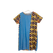 Load image into Gallery viewer, R033-Batik Patchwork Short Sleeve Dress $119
