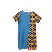 Load image into Gallery viewer, R033-Batik Patchwork Short Sleeve Dress $119
