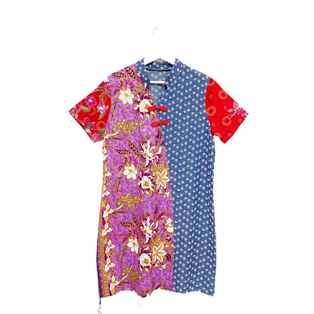 R028-Batik Patchwork Dress$129