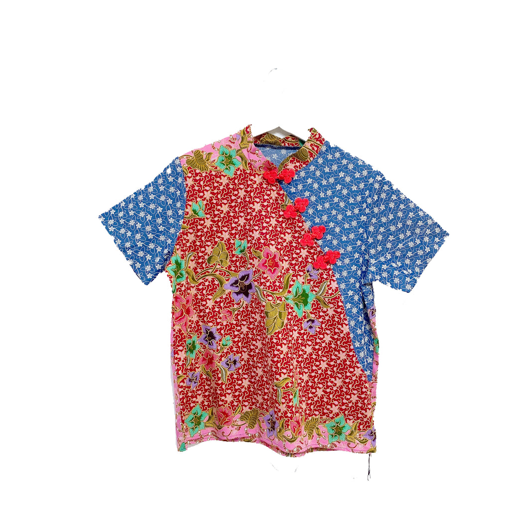 R030-Batik Patchwork Short Sleeve $99