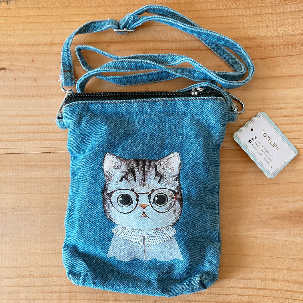 D51013-Denim Sling Bag