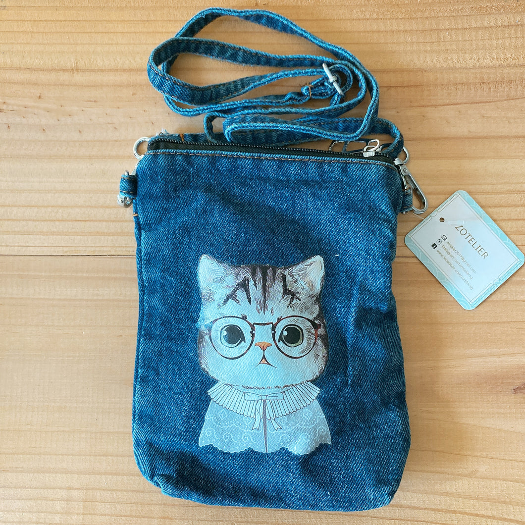 D51014-Denim Sling Bag