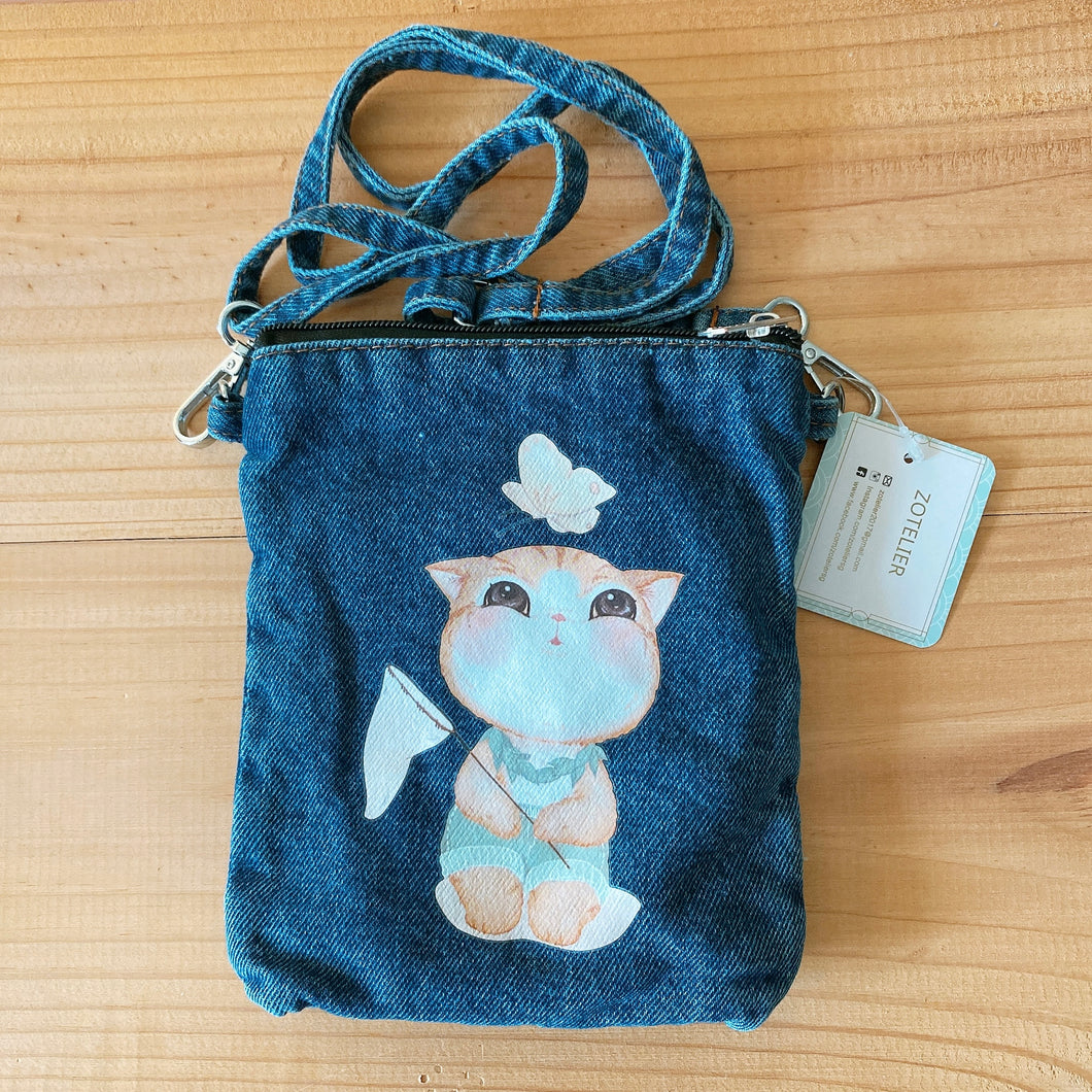 D51004-Denim Sling Bag