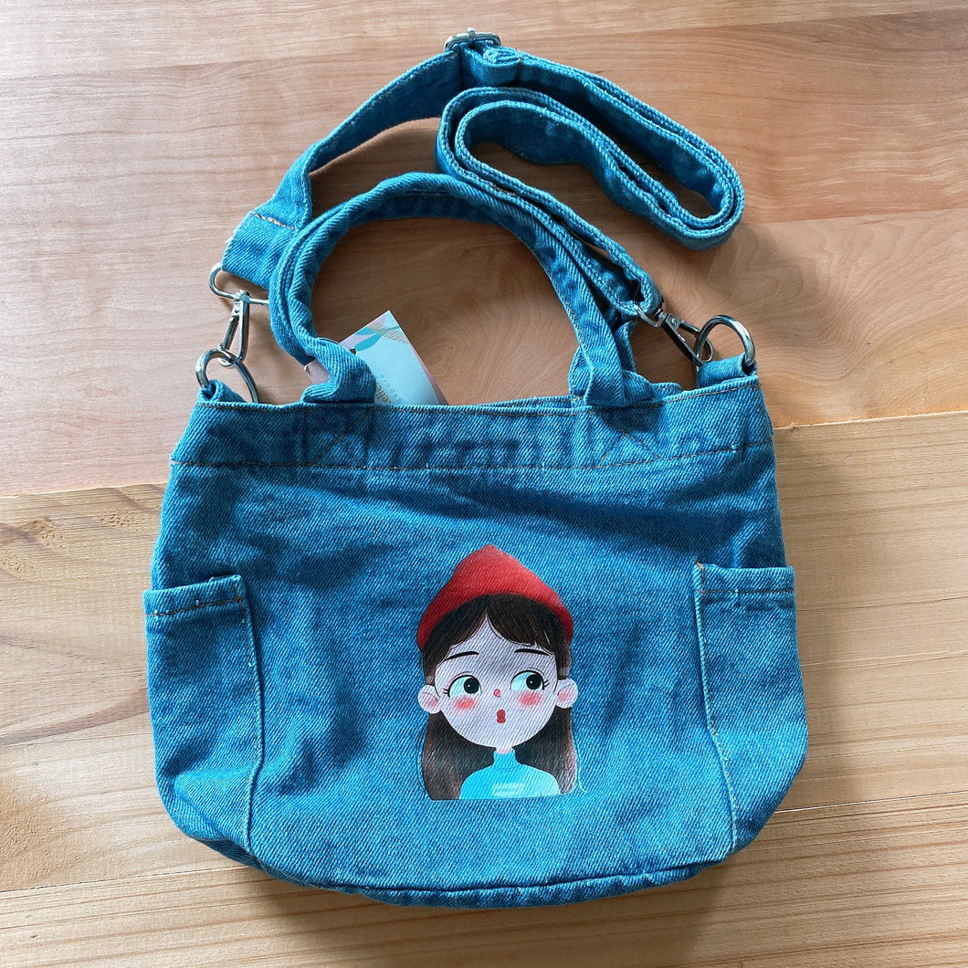 D4030-Denim Lunch Bag with Sling