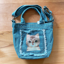 Load image into Gallery viewer, D4025-Denim Lunch Bag with Sling
