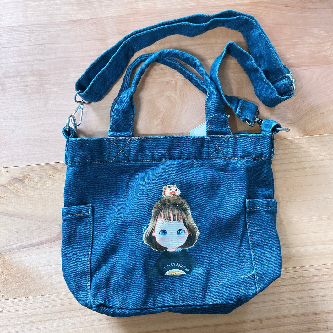 D4006-Denim Lunch Bag with Sling