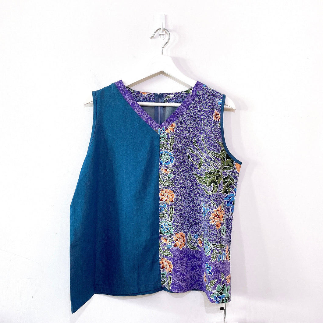 TB206-Batik Patchwork Vest$79