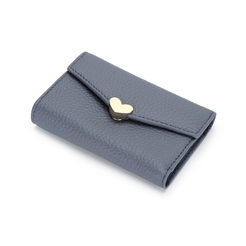 L6695-Sheepskin Leather Short Wallet