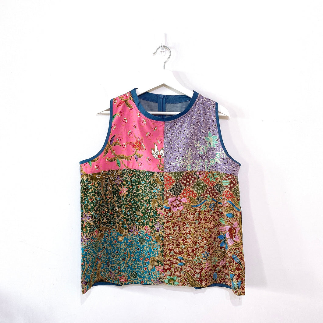 TB210-Batik Patchwork Vest $75